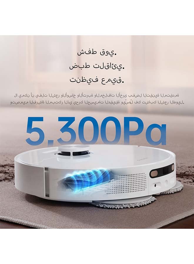 L10s Ultra Robot Vacuum Cleaner and Mop with Self-Cleaning Station (Automatic Dust Collection, Mops Cleaning) 3D Obstacle Detection, 210m Suction 5300Pa, WiFi/APP/Alexa, 3.5 L 75 W RLS6LADC White - pnsku/N70125642V/45/_/1739960340/04075eed-0da0-444f-bc14-8246c95d6b9b