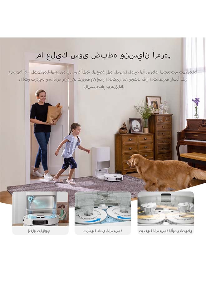 L10s Ultra Robot Vacuum Cleaner and Mop with Self-Cleaning Station (Automatic Dust Collection, Mops Cleaning) 3D Obstacle Detection, 210m Suction 5300Pa, WiFi/APP/Alexa, 3.5 L 75 W RLS6LADC White - pnsku/N70125642V/45/_/1739960341/3b14c752-428d-47e4-922e-63b2a959187e