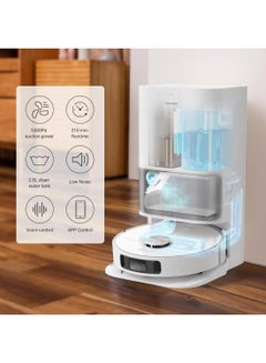 Dreame L10s Ultra Robot Vacuum Cleaner and Mop with Self-Cleaning Station (Automatic Dust Collection, Mops Cleaning) 3D Obstacle Detection, 210m Suction 5300Pa, WiFi/APP/Alexa, 3.5 L 75 W L10S ULTRA White  - Image 3