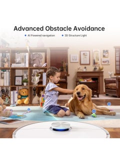 Dreame L10s Ultra Robot Vacuum Cleaner and Mop with Self-Cleaning Station (Automatic Dust Collection, Mops Cleaning) 3D Obstacle Detection, 210m Suction 5300Pa, WiFi/APP/Alexa, 3.5 L 75 W L10S ULTRA White  - Image 5