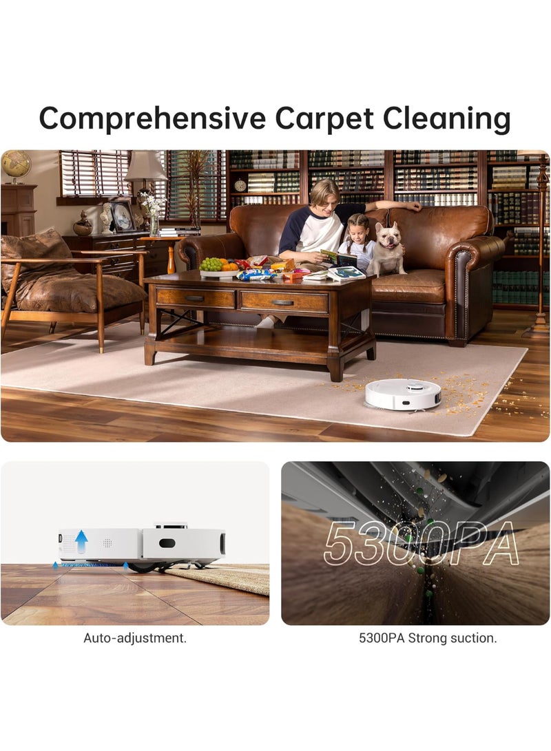 Dreame - L10s Ultra Robot Vacuum Cleaner and Mop with Self-Cleaning Station (Automatic Dust Collection, Mops Cleaning) 3D Obstacle Detection, 210m Suction 5300Pa, WiFi/APP/Alexa, 3.5 L 75 W L10S ULTRA White - Image 1