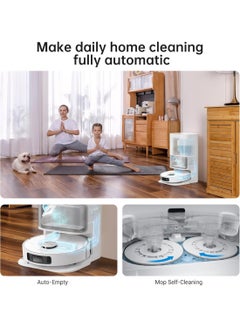 Dreame L10s Ultra Robot Vacuum Cleaner and Mop with Self-Cleaning Station (Automatic Dust Collection, Mops Cleaning) 3D Obstacle Detection, 210m Suction 5300Pa, WiFi/APP/Alexa, 3.5 L 75 W L10S ULTRA White  - Image 4