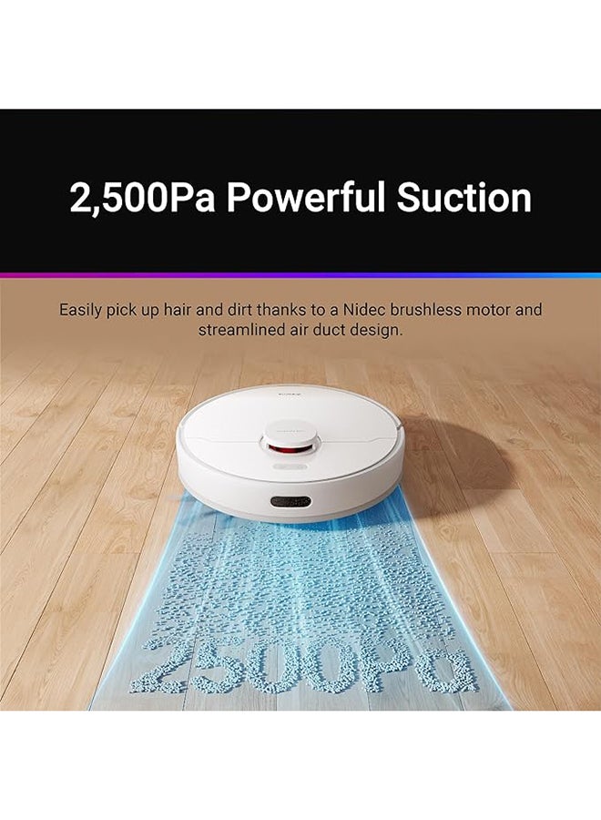 Dreame - F9 Pro Vacuum Cleaner Robot and Mop 2-in-1, LiDAR Navigation, 150 min Runtime, Vacuum Cleaner and Mop Robot, 2500Pa Suction Power, Mapping for Multiple Floors, WiFi/App/Alexa, 2 Year Warranty 0.59 L 40 W F9 PRO White - Image 1