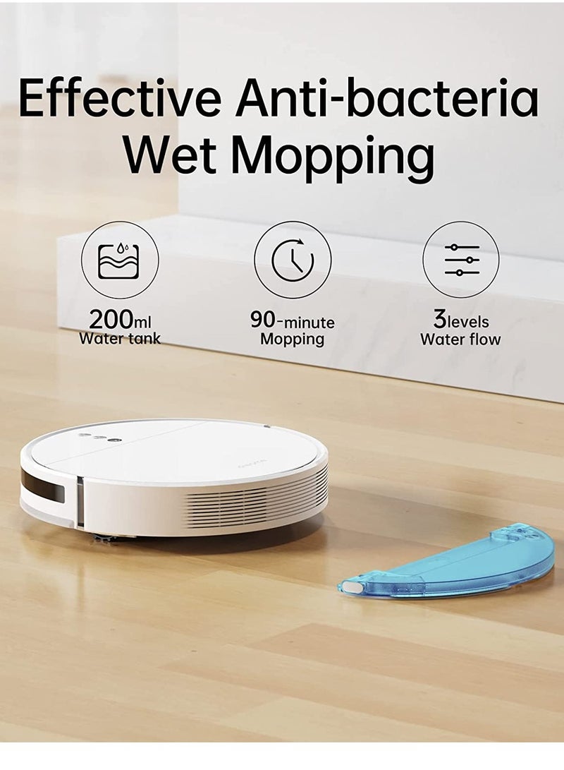 Dreame F9 Robot Vacuum Cleaner with Mop 2500Pa, 5200mAh Battery, Sweep and Mop 2-in-1, 150min Runtime, Advanced mapping, Compatible with Alexa, App/WIFI 46 W RVS5-WHO White