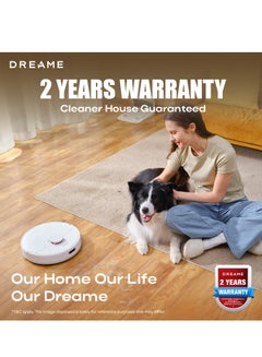 Dreame Dreame F9 Robot Vacuum Cleaner with Mop 2500Pa, 5200mAh Battery, Sweep and Mop 2-in-1, 150min Runtime, Advanced mapping, Compatible with Alexa, App/WIFI 46 W RVS5-WHO White  - Image 2