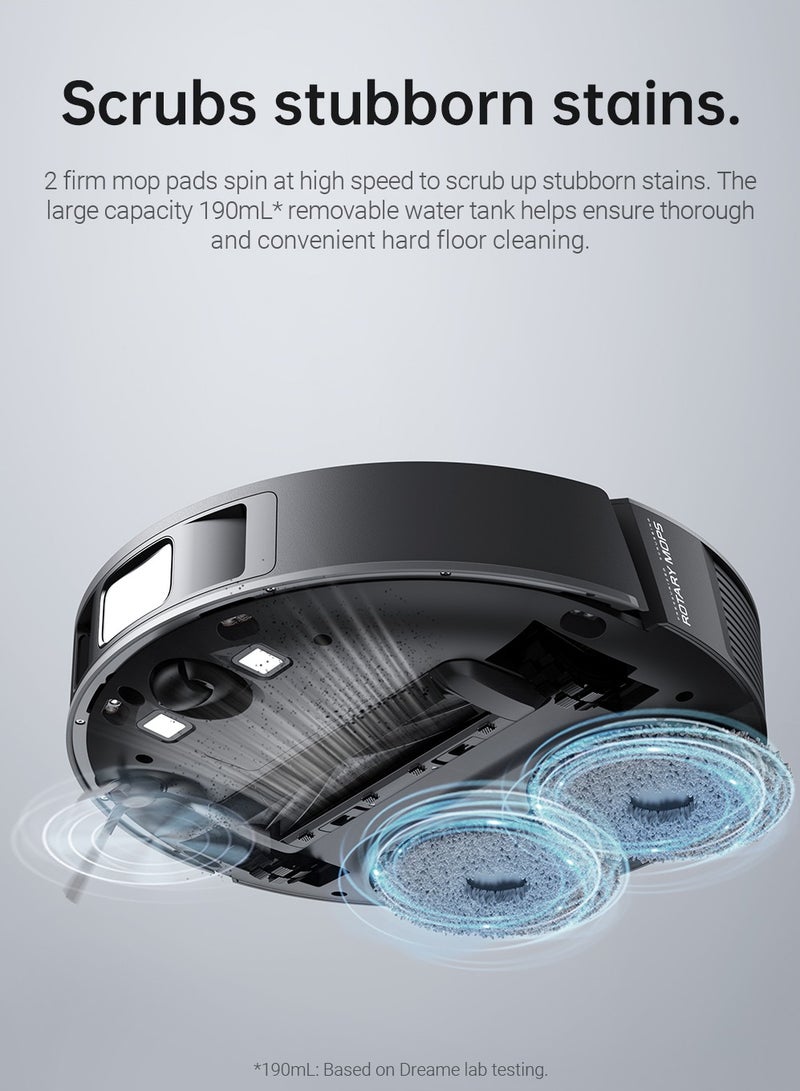 Dreame - Dreame L10 Pro Robot Vacuum Cleaner 2 in 1, Rotating Mop, 3D Obstacle Detection, Multi-Level Mapping, Powerful Suction 5300Pa Hard Floor Mat, Pet Hair, WiFi/APP/Alexa, Black 46 W RLS5L-B BLACK - Image 1