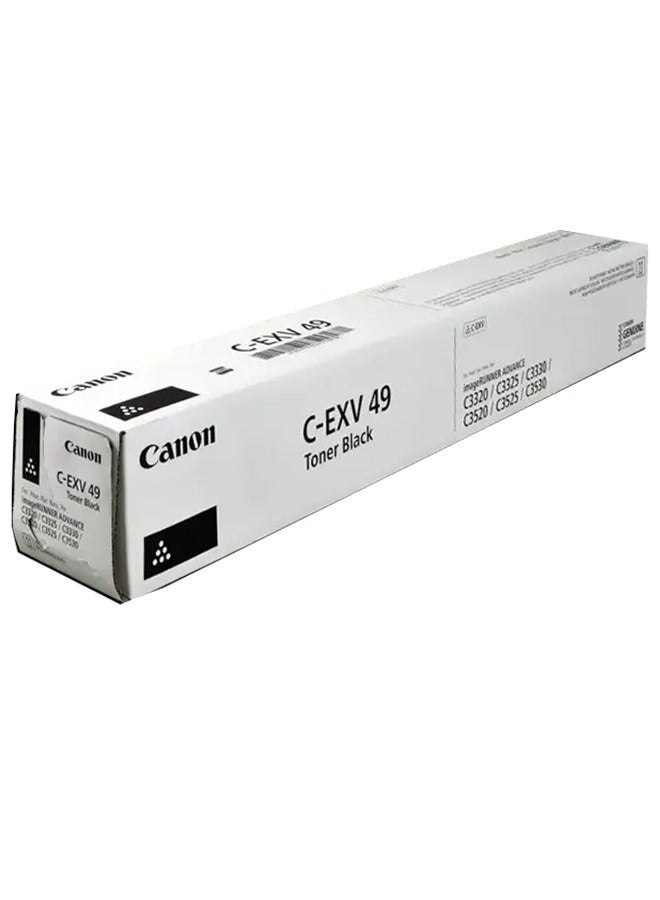 كانون Original C-EXV 49 Toner Cartridge  C3226i C3320 C3325 C3020 3330 Black - Image 1