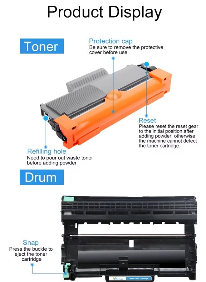 brother DR-2305 Original Drum Unit For Use With HL-L2320D/HL-L2365DW/MFC-L2700D/MFC-L2700DW/MFC-L2740DW Black - Image 2