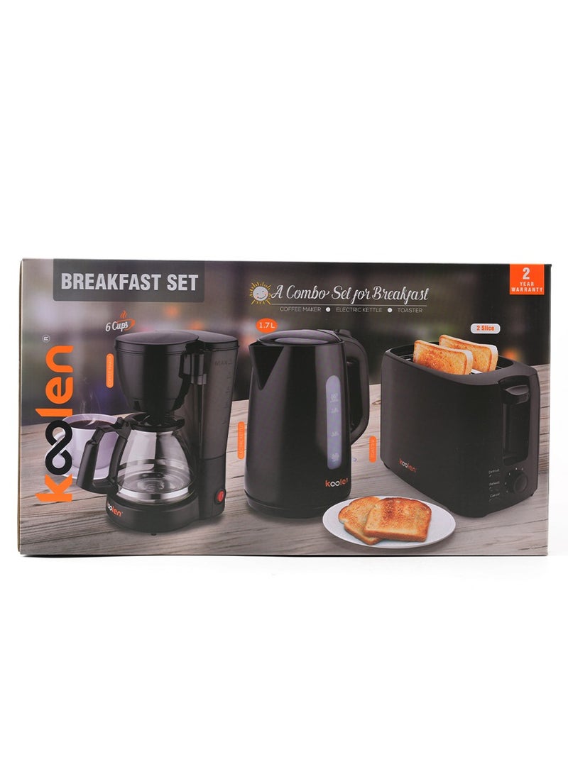 KOOLEN Complete Breakfast Set Coffee Maker, Electric Kettle, Toaster, 1.7 L 2200 W 800107002 Cream  - Image 3