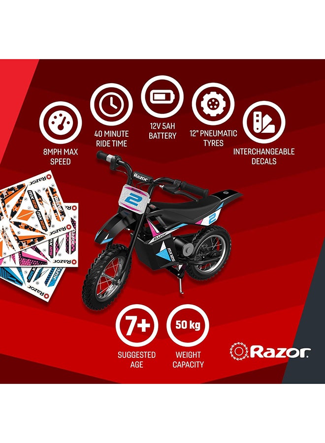 Razor Dirt Quad Electric Bike for Teens 13kmh Off Road Quad with 500W Motor 24V Rechargeable Battery Steel Frame Knobby Tires Supports 54kg Ages 14 Plus Rugged Outdoor Adventure