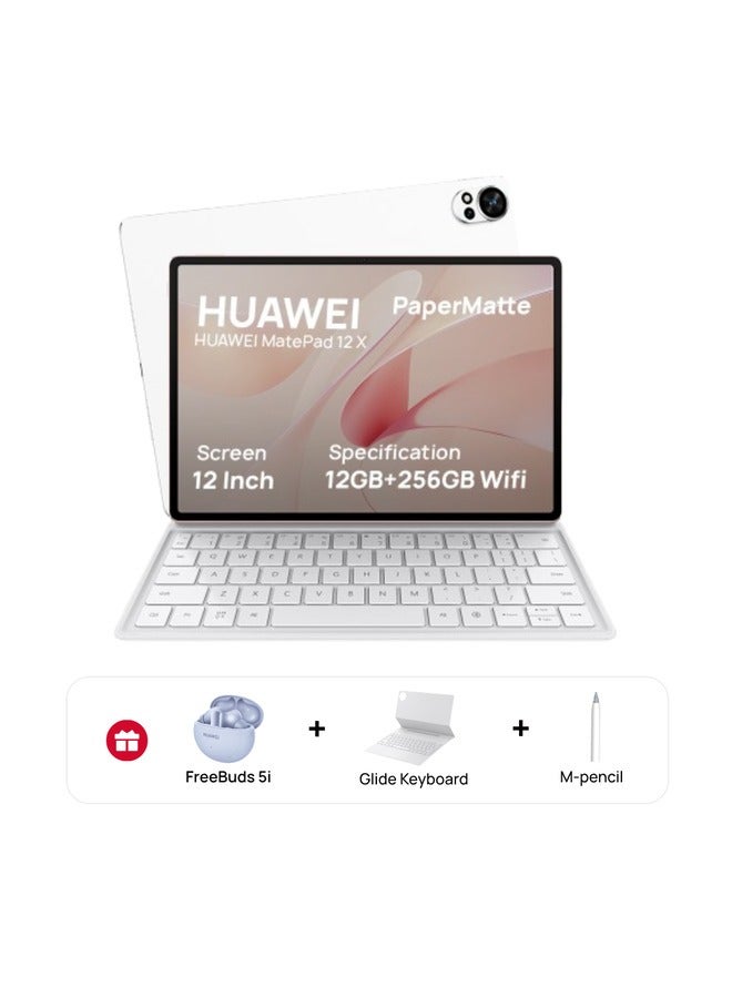 MatePad 12X Paper Matte Edition White 12GB RAM 256GB WiFi Inbox Keyboard With M-Pencil and FreeBuds 5i - pnsku/N70125772V/45/_/1730480412/3864691b-38c8-4ecf-a3ee-4d1200de27ea
