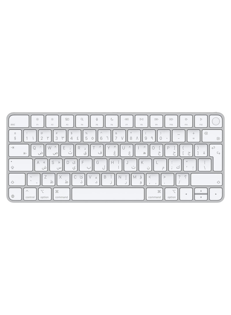 أبل Magic Keyboard with Touch ID for Mac models with Apple silicon - Arabic(2024)-Official Apple Stock White 