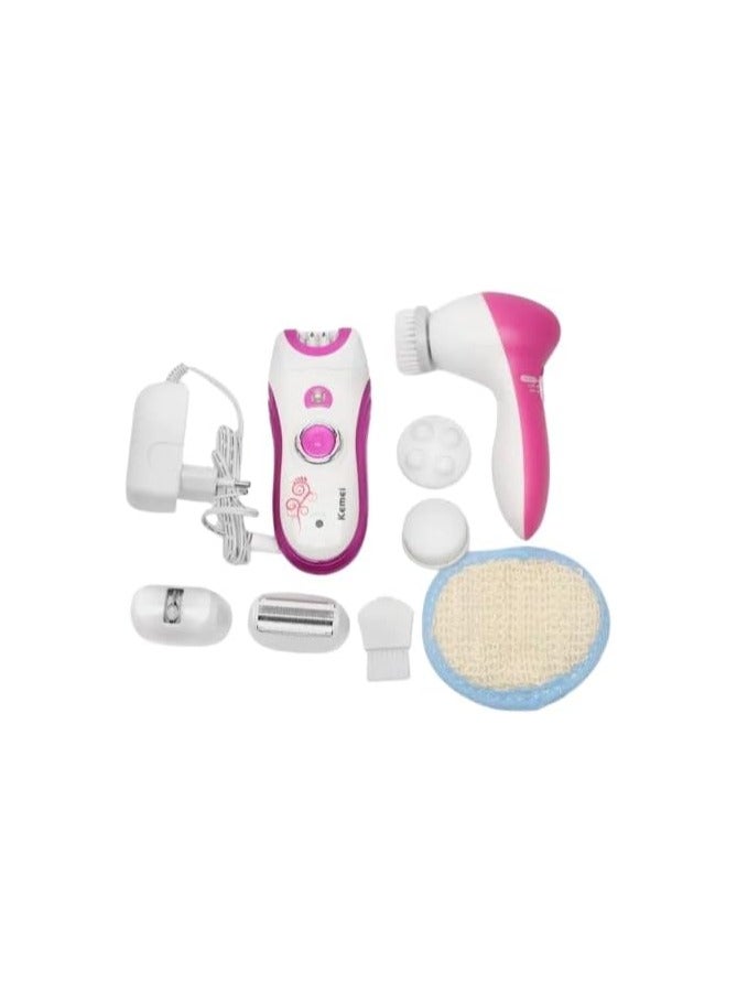 Kemei 6 in 1 Women's Hair Removal Machine, Dry Use, Multicolor - KM-3066 - Image 2