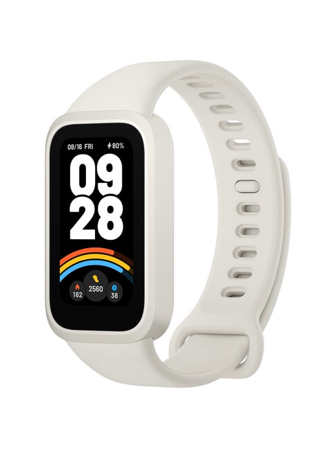 Smart Band 9 Active – Beige White | Fitness Tracker with AMOLED Display & Health Monitoring Beige White