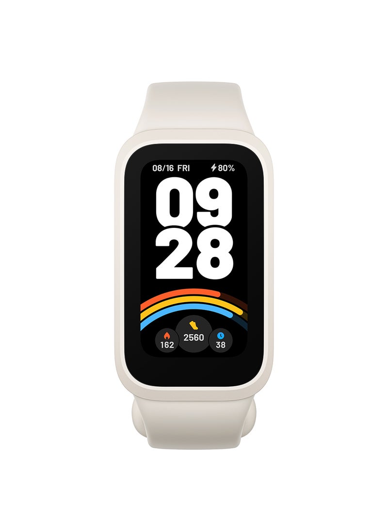 Xiaomi - Smart Band 9 Active – Beige White | Fitness Tracker with AMOLED Display & Health Monitoring Beige White - Image 1