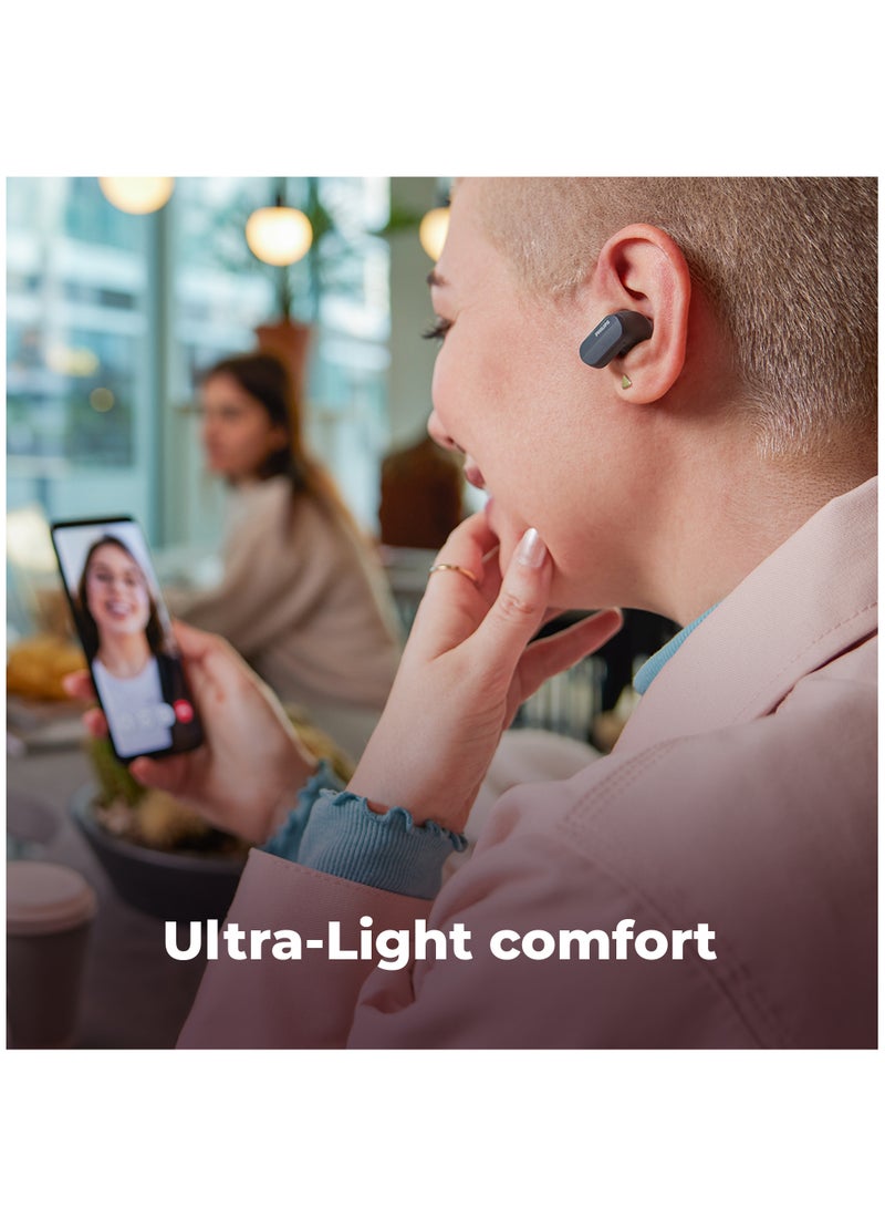 Philips - True Wireless Noise-Canceling Earbuds, Clear Calls, 21-Hour Playtime, IPX4 Water Resistant Black - Image 1