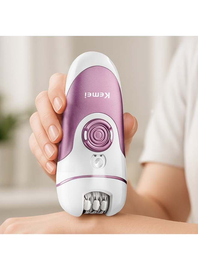 Kemei 4-in-1 Beauty Tools Kit For Women – Body And Facial Epilators, Shaver, Callus Remover | Cordless, Rechargeable, Smooth Finish Hair Removal - Image 4