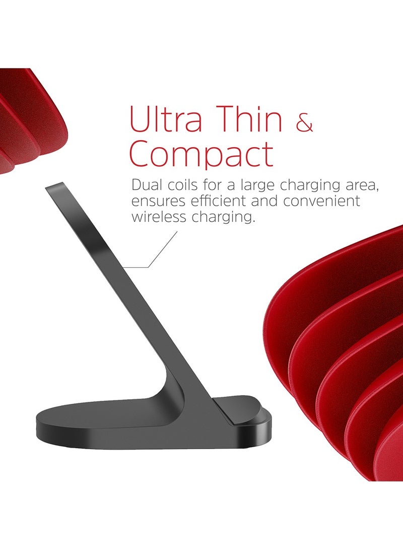 Energizer Wireless Charging Stand, 15W for Qi Compatible Devices, Fast Charging, Dual Coil, Tray feature,Vertical and Horizontal Charging, Safe Black - Image 4