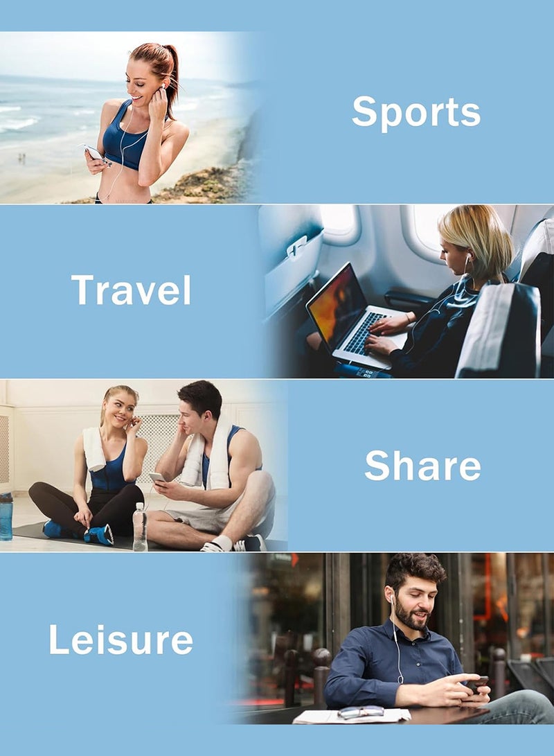 مارجون Handsfree,Headphones, Earphones for All USB C iOS Devices, USB C Earphone with Microphone Wired Earphones HiFi Stereo Sound Headphone White - Image 4