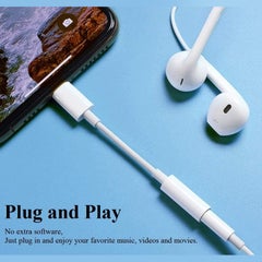 MARGOUN 2Packs Lightning to 3.5mm AUX Jack Adapter Cable and USB C Type C to AUX Jack Adapter White  - Image 4