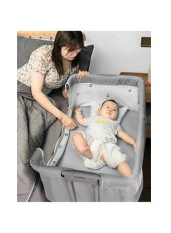 Kidle Portable Multifunctional Baby Bed Baby Cradle Bed Baby Bedside Nap Bed Foldable With Universal Wheels Anti-Mosquito Bites Breathable 92x58x109cm  - Image 4