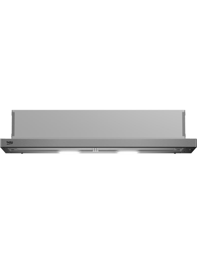 Beko 90cm Telescopic Chimney Hood, Maximum Ventilation Capacity - 420 m³/h, Easy to Clean Dishwasher-Safe Filters, Metal Casette Filter, Led Illumination, Mechanical Switch Control 88.4 kW CTB 9250 XH Stainless Steel  - Image 1