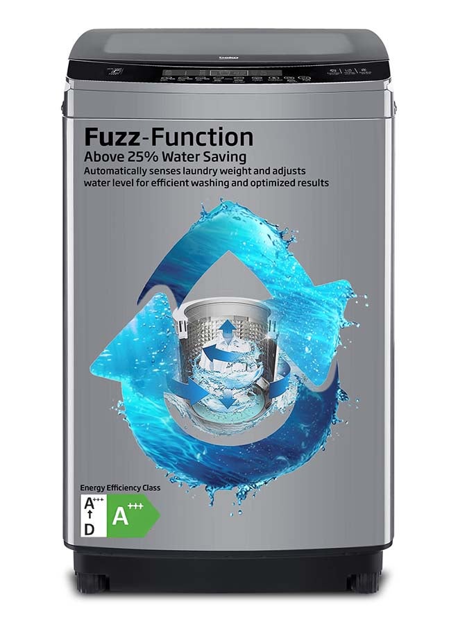 بيكو غسالة ملابس تحميل علوي سعة 12 كجم، 10 برامج، ضوضاء منخفضة، درج مسحوق متقدم مع موزع منعم، تجفيف هوائي، أسطوانة من الفولاذ المقاوم للصدأ - Image 1