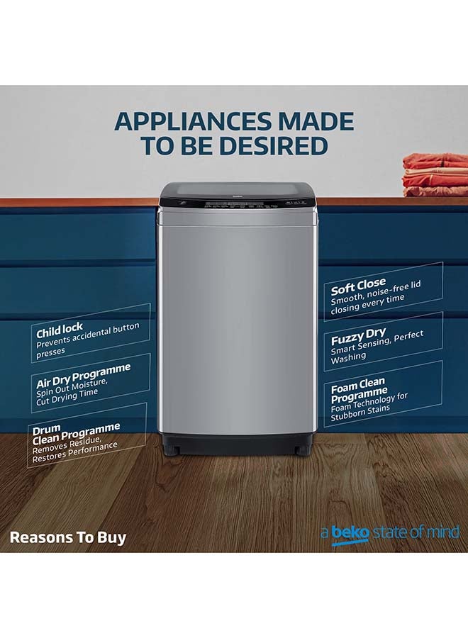بيكو غسالة ملابس تحميل علوي سعة 12 كجم، 10 برامج، ضوضاء منخفضة، درج مسحوق متقدم مع موزع منعم، تجفيف هوائي، أسطوانة من الفولاذ المقاوم للصدأ - Image 5
