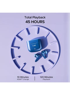 boAt Airdopes 91 In Ear Tws Earbuds With 45 Hrs Playtime, Beast Mode With 50 Ms Low Latency, Dual Mics With Enx, Asap Charge, Iwp Tech, Ipx4 & Bluetooth V5.3 Starry Blue  - Image 3