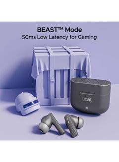 boAt Airdopes 91 In Ear TWS Earbuds with 45 hrs Playtime, Beat Mode with 50 ms Low Latency, Dual Mics with ENx, ASAP Charge, IWP Tech, IPX4 & Bluetooth v5.3 Mist Grey  - Image 5
