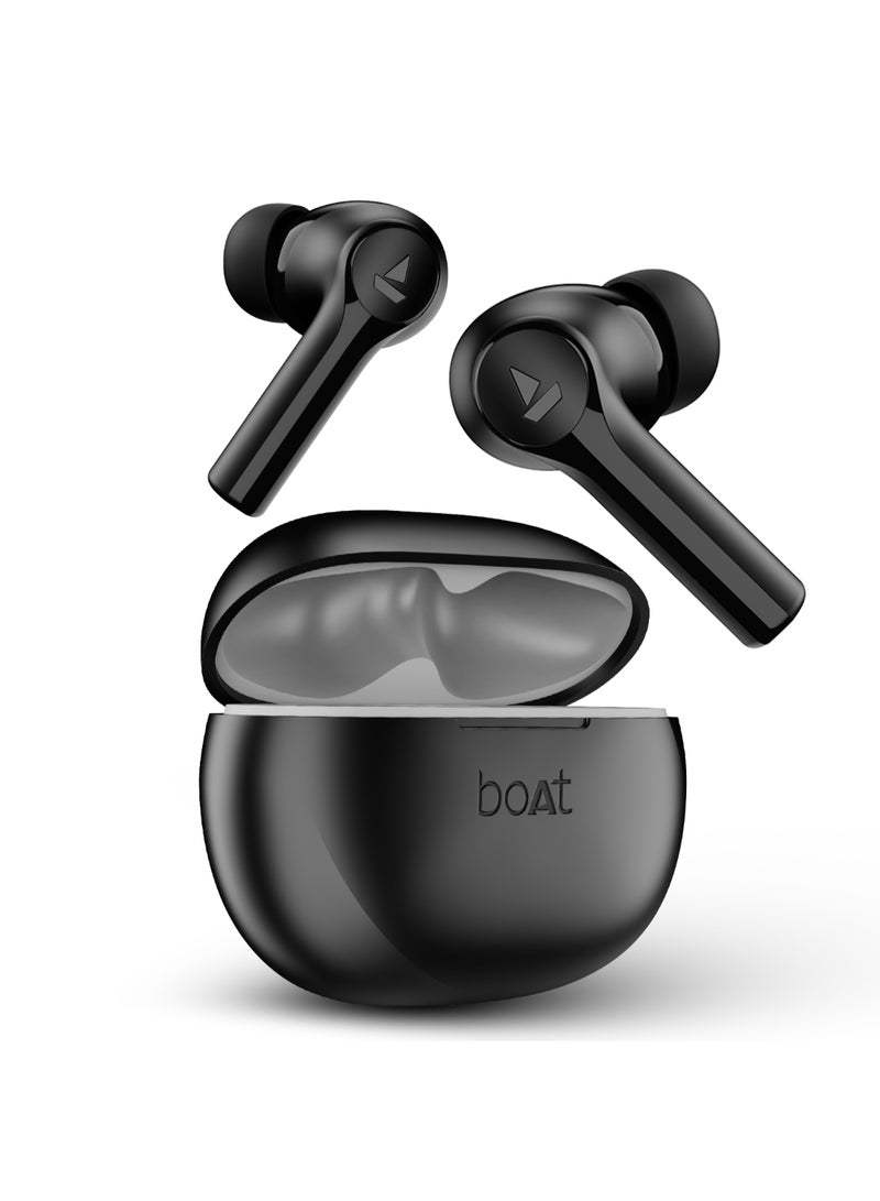 boAt Airdopes Supreme In Ear Tws Earbuds With 50 Hrs Playtime, Quad Mics Ai-Enx Tech, Multipoint Connectivity, In-Ear Detection, Spatial Audio, Beast Mode & Asap Charge Classic Black  - Image 1
