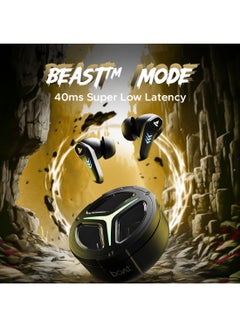 boAt Immortal 171 In Ear Tws Earbuds With 40 Hrs Playtime, Quad Mics Enx Tech, Beast Mode, Blazing Rgb Leds, Bluetooth V5.3 & Asap Charge Black Sabre  - Image 2