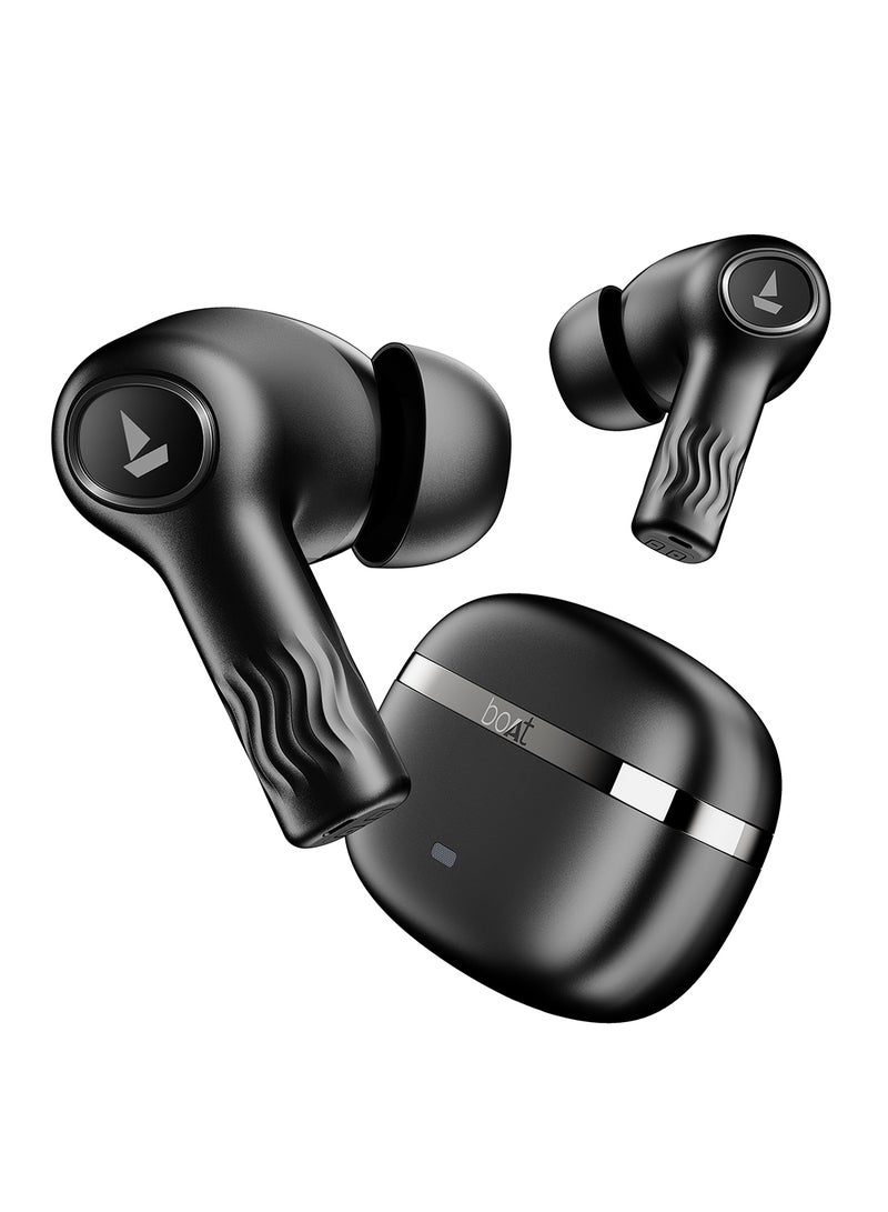 Nirvana Ion Anc In Ear Tws Earbuds With 120 Hrs Playtime, Anc Upto 32 Db, 4 Mics Enx Technology, Adaptive Eq By Mimi, In-Ear Detection & Bluetooth V5.2 Crystal Black