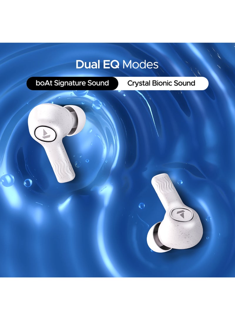 Nirvana Ion Anc In Ear Tws Earbuds With 120 Hrs Playtime, Anc Upto 32 Db, 4 Mics Enx Technology, Adaptive Eq By Mimi, In-Ear Detection & Bluetooth V5.2 Quartz White