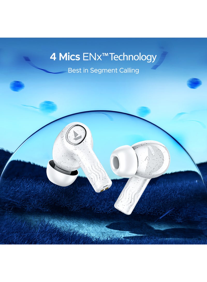 Nirvana Ion Anc In Ear Tws Earbuds With 120 Hrs Playtime, Anc Upto 32 Db, 4 Mics Enx Technology, Adaptive Eq By Mimi, In-Ear Detection & Bluetooth V5.2 Quartz White