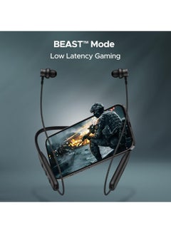 boAt Rockerz 110 Wireless Neckband With Up To 40 Hrs Playtime, Dual Device Pairing, Enx Tech, Beast Mode, Asap Charging, Btv5.3, Ipx5, Type-C Interface & Magnetic Power Buds Active Black  - Image 4