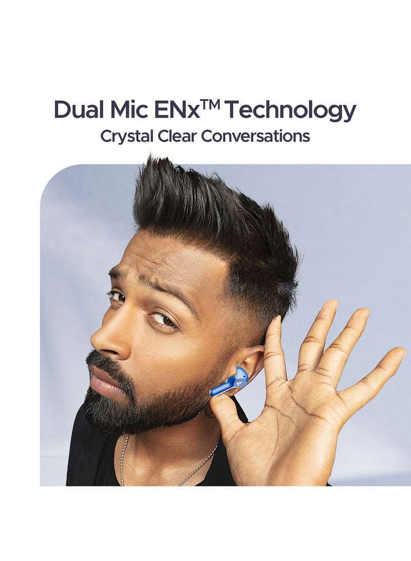 boAt Airdopes 71 Tws Earbuds With 40 Hours Playtime, Dual Mics With Enx, Asap  Charge, Iwp, Beast Mode With 50 Ms Low Latency, Ipx4 & Pocketable Id Starry Blue  - Image 4