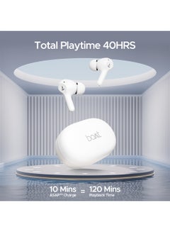 boAt Airdopes 71 Tws Earbuds With 40 Hours Playtime, Dual Mics With Enx, Asap  Charge, Iwp, Beast Mode With 50 Ms Low Latency, Ipx4 & Pocketable Id Frost White  - Image 2