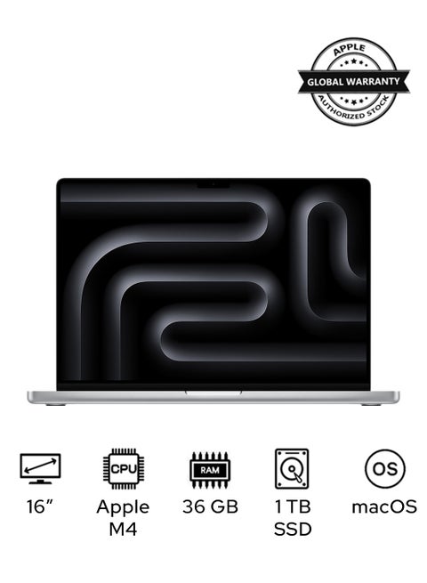 MacBook Pro MX2V3 Liquid XDR Retina 16-Inch Display, M4 Max Chip 14-Core CPU 32-Core GPU Processor/36GB RAM/1TB SSD/macOS(International Version) English Silver