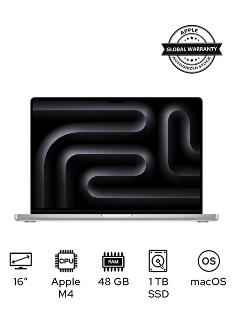 MacBook Pro MX2W3 Liquid XDR Retina 16-Inch Display, M4 Max Chip 16-Core CPU 40-Core GPU Processor/48GB RAM/1TB SSD/macOS(International Version) English Silver
