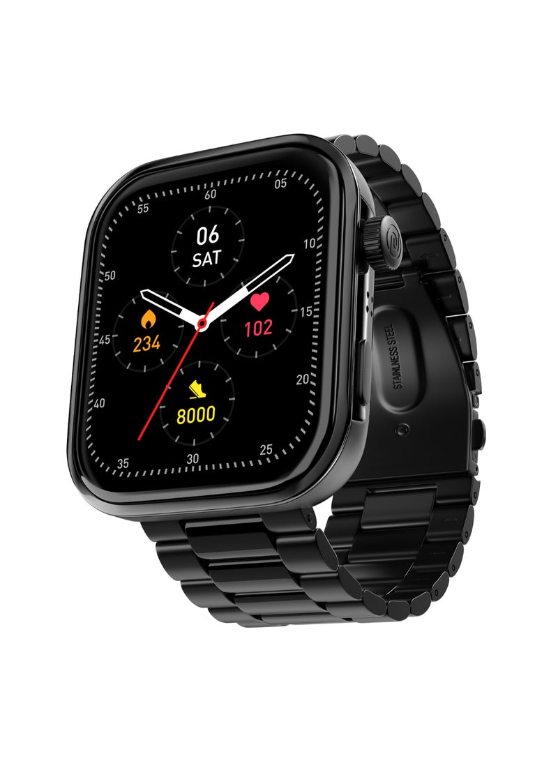 Noise Colorfit Pro 5 Max 1.96" Amoled Display Smart Watch, Bt Calling, Post Training Workout Analysis, Vo2 Max, Rapid Health, 5X Faster Data Transfer Elite Black  - Image 1