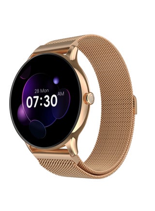 Twist Go Smart Watch 1.39" Display, Trusyncᵀᴹ Bt Calling, Glossy Metal Finish, 150+ Watch Faces, Ip68, Sleep Tracking, 100+ Sports Modes, Smart Watch For Men And Women Gold Link