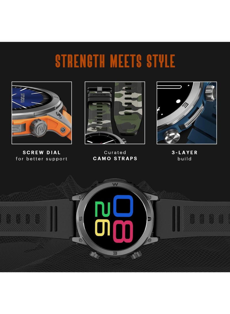 نويز ساعة ذكية بتصميم متين 1.46" شاشة أموليد، مكالمات بلوتوث، ميزة الطوارئ، صحة سريعة و 100+ وضع رياضي - Image 2