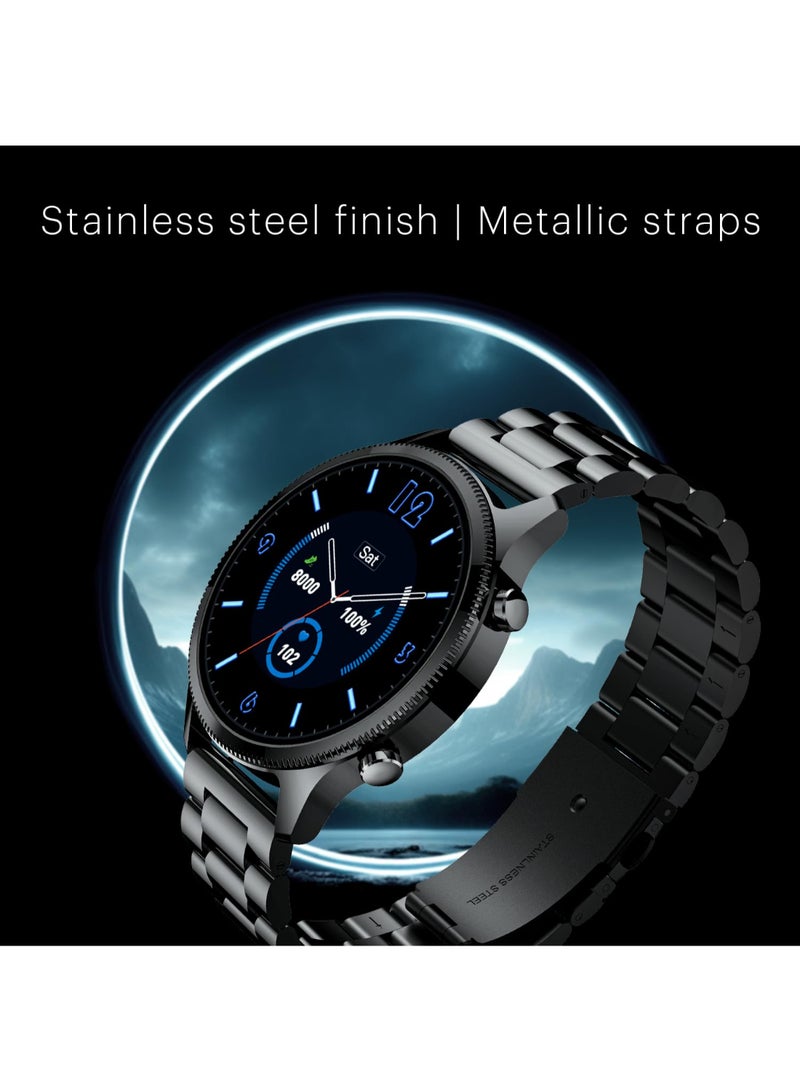 Noise Halo Plus 1.46" Super Amoled Display Elite Smart Watch, Bluetooth Calling, Stainless Steel Build, Always On Display, Upto 7 Days Battery Elite Black  - Image 3