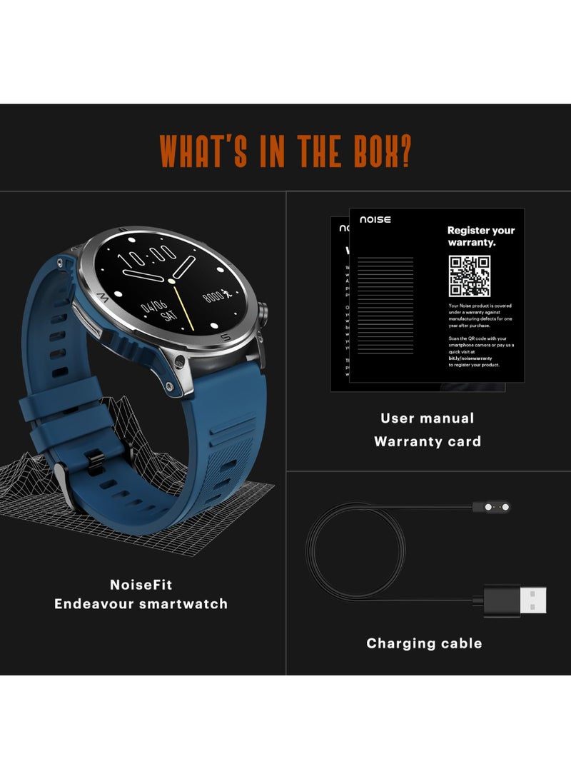 Noise - Endeavour Rugged Design 1.46" Amoled Display Smart Watch, Bt Calling, Sos Feature, Rapid Health & 100+ Sports Modes Teal Blue - Image 1