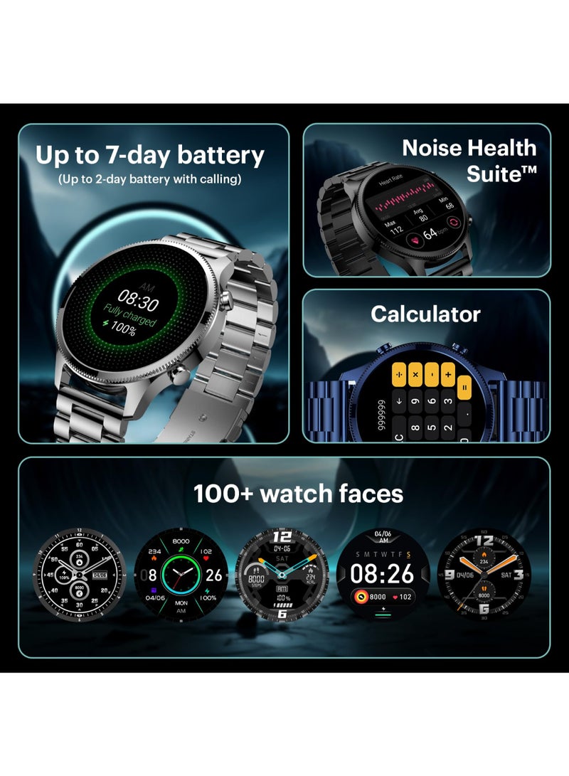 Noise Halo Plus 1.46" Super Amoled Display Elite Smart Watch, Bluetooth Calling, Stainless Steel Build, Always On Display, Upto 7 Days Battery Elite Silver  - Image 5