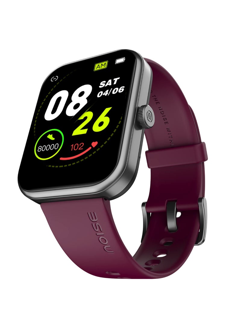 Noise Pulse 2 Max 1.85" Display, Bluetooth Calling Smart Watch, 10 Days Battery, 550 Nits Brightness, Smart Dnd, 100 Sports Modes, Smartwatch For Men And Women Deep Wine - Image 1