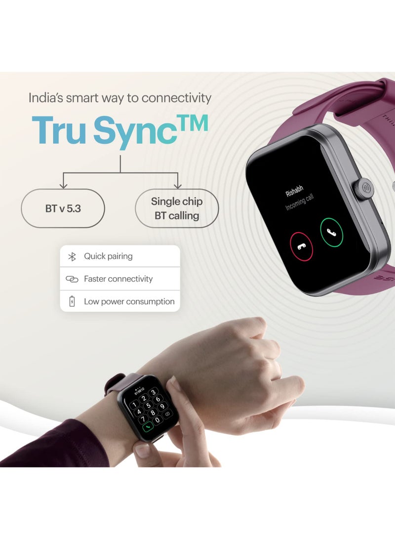 Noise Pulse 2 Max 1.85" Display, Bluetooth Calling Smart Watch, 10 Days Battery, 550 Nits Brightness, Smart Dnd, 100 Sports Modes, Smartwatch For Men And Women Deep Wine - Image 2