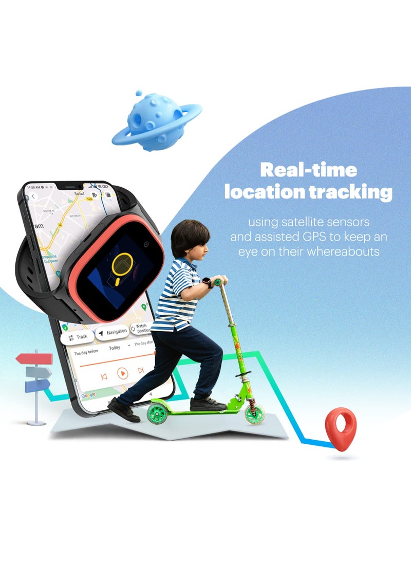 Noise - Scout Kids Smartwatch With Assisted Gps Tracking, 4G Video & Voice Call, Safe Zone Alert, Sos Button, Habit Formation, In-Built Games, Buddy App For Parents Twinkle Purple - Image 1
