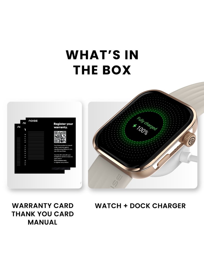 Noise - Pro 5 Smart Watch With 1.85" Amoled Display, Bt Calling, New Diy Watch Faces, Ultra Personalization With Smart Dock, Productivity Suite, 100 Sports Modes And More Starlight Gold - Image 1